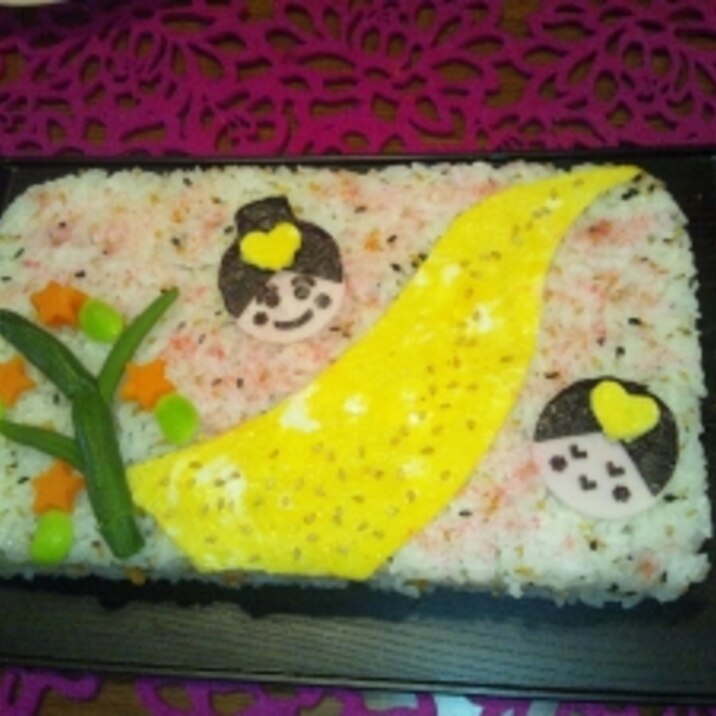 野菜と卵でちらし寿司